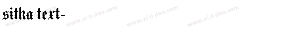 sitka text字体转换
